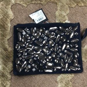 suede embellished wristlet bag  new tag never worn